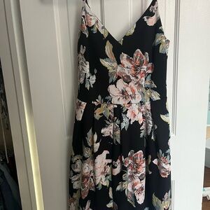 Soprano Black Floral Mini Dress